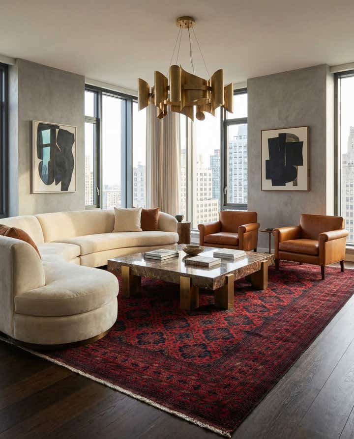 6' 7 x 10' Hand Knotted Khal Mohammadi Wool Rug