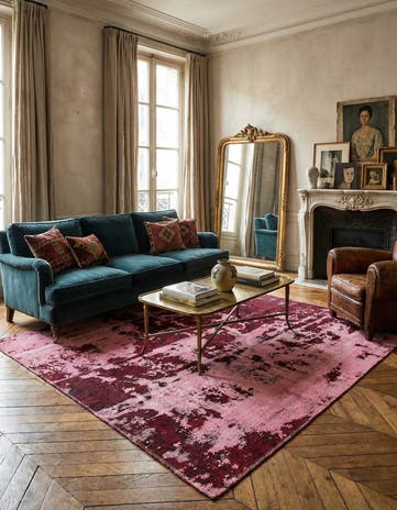 5' 3 x 6' 4 Hand Knotted Ultra Vintage Persian Wool Rug