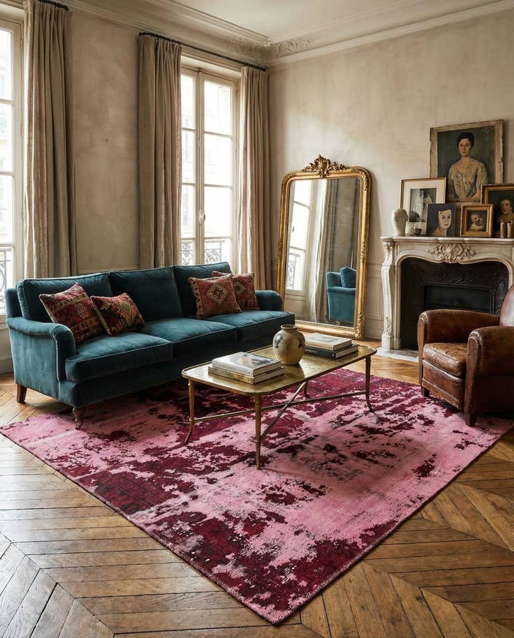 Detail image of 5' 3 x 6' 4 Hand Knotted Ultra Vintage Persian Wool Rug