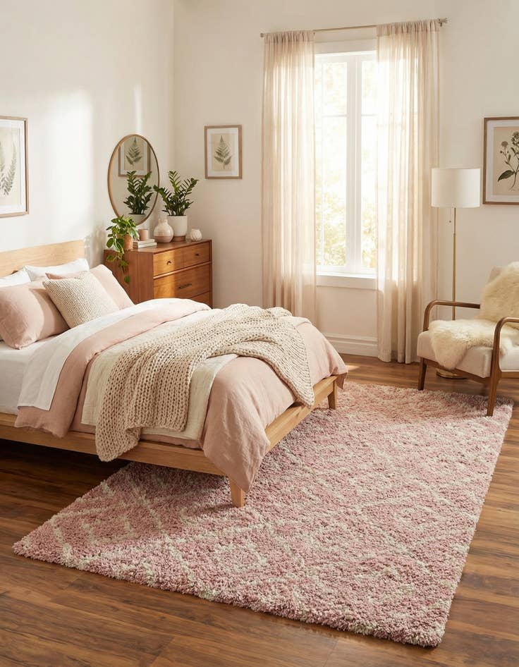 Detail image of  10' x 13' Lattice Shag Rug