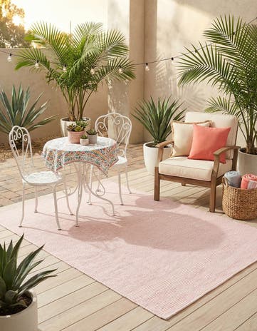 4' 1 x 6' 1 Easy-Clean Jill Zarin Palm Springs Indoor / Outdoor Rug