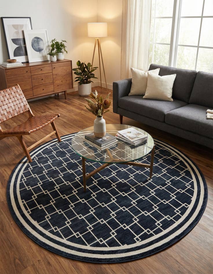Detail image of Jill Zarin 7' 10 x 7' 10 Metropolitan Uptown Round Rug