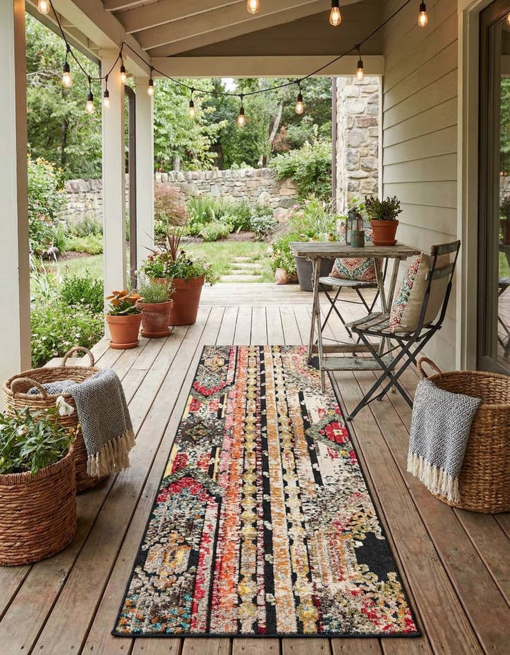 Detail image of 2' 7 x 10'  Washable Casablanca Indoor / Outdoor Runner Rug