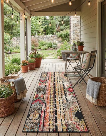 2' 7 x 10' Easy-Clean Casablanca Indoor / Outdoor Runner Rug