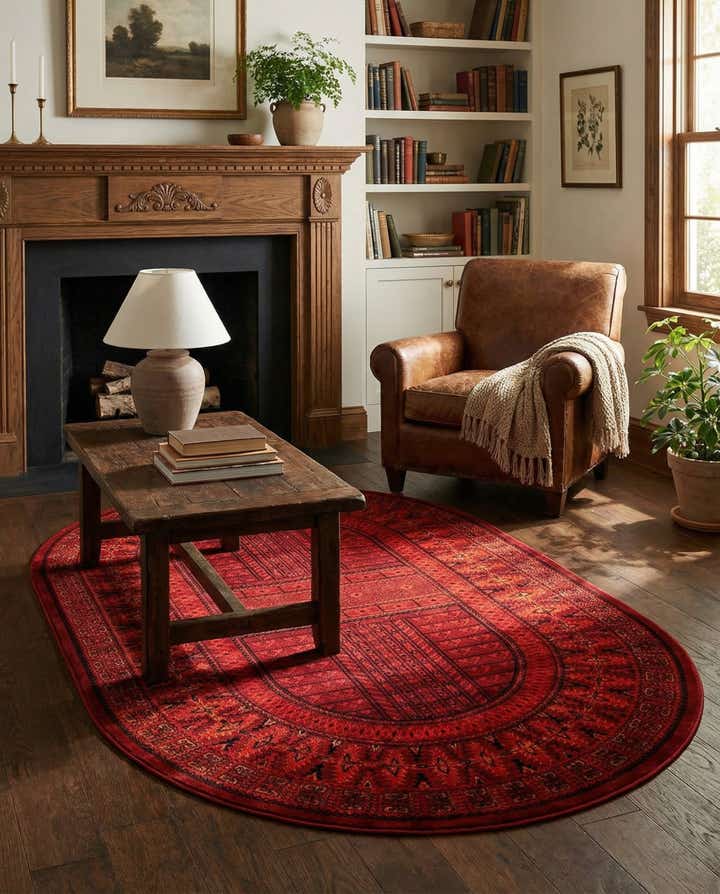 5' 3 x 8' Bokhara Oval Rug