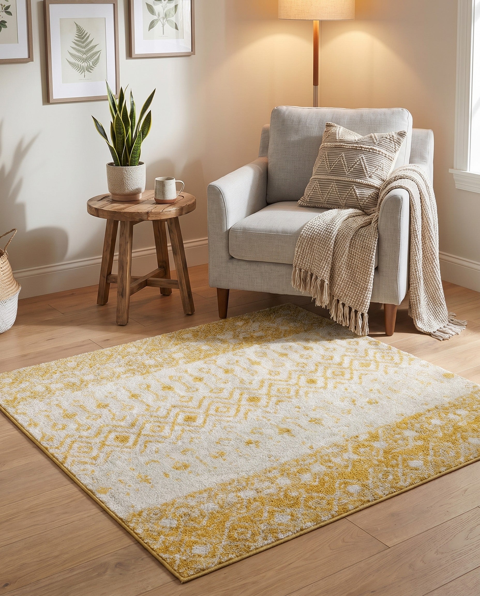 4' x 4' Moroccan Trellis Square Rug