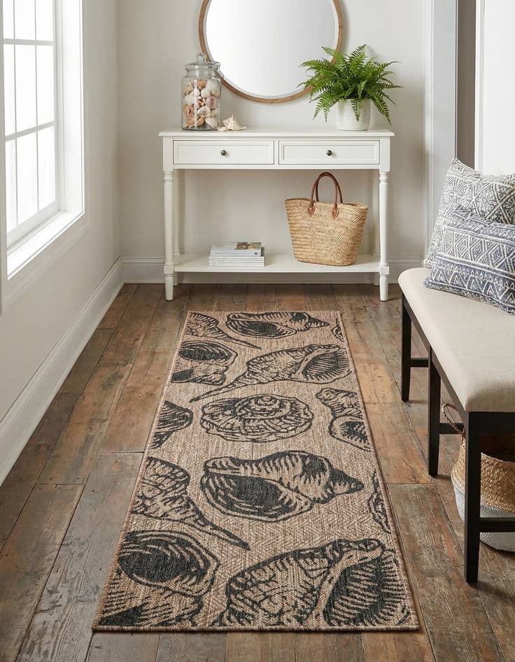 Detail image of  2' x 6'  Washable Coastal Indoor / Outdoor Runner Rug