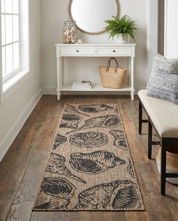 2' x 6' Easy-Clean Coastal Indoor / Outdoor Runner Rug