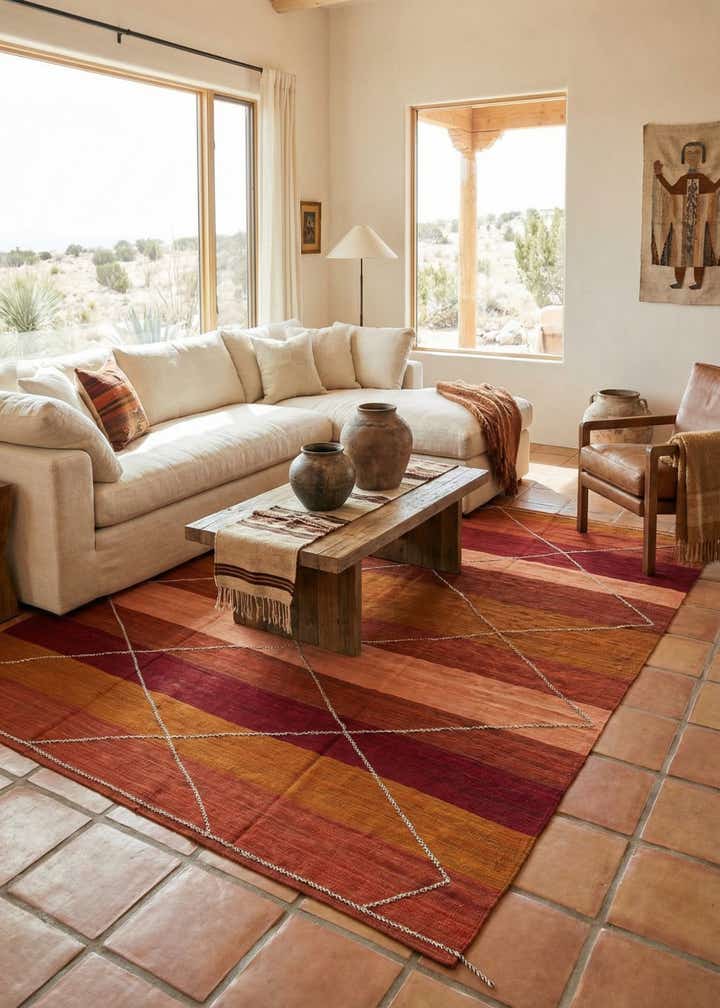 10' 1 x 12' 9 Hand Woven Kilim Modern Wool Rug