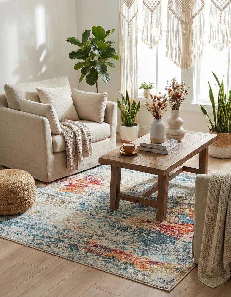 Detail image of 5' x 5' Havana Square Rug