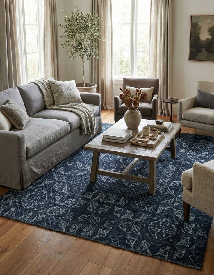 Detail image of 7' 10 x 9' 8  Hand Knotted Darya Rug