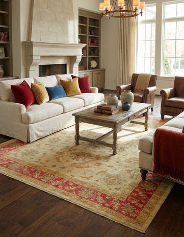 6' 8 x 9' 7 Hand Knotted Peshawar Ziegler Rug