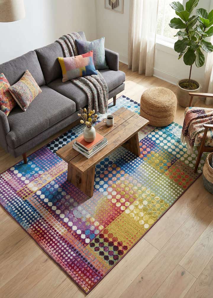 4' x 6' Easy-Clean Modern Indoor / Outdoor Rug
