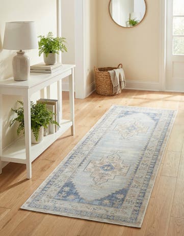 Sky blue Whitney Runner Rug