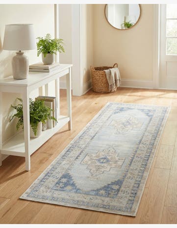 Sky blue Whitney Runner Rug