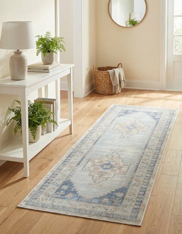 Sky blue Whitney Runner Rug
