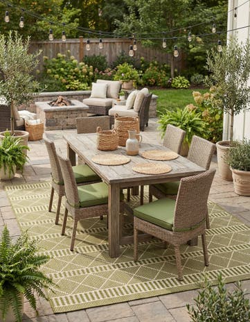 10' x 12' Easy-Clean Lattice Indoor / Outdoor Rug