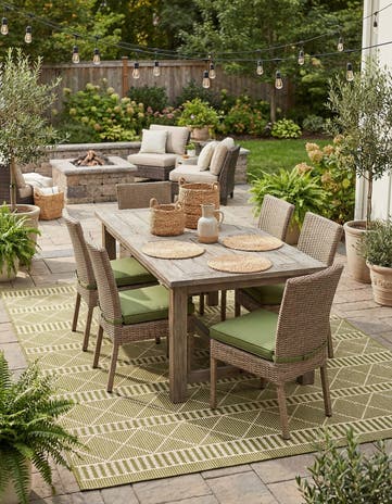 10' x 12' Easy-Clean Lattice Indoor / Outdoor Rug