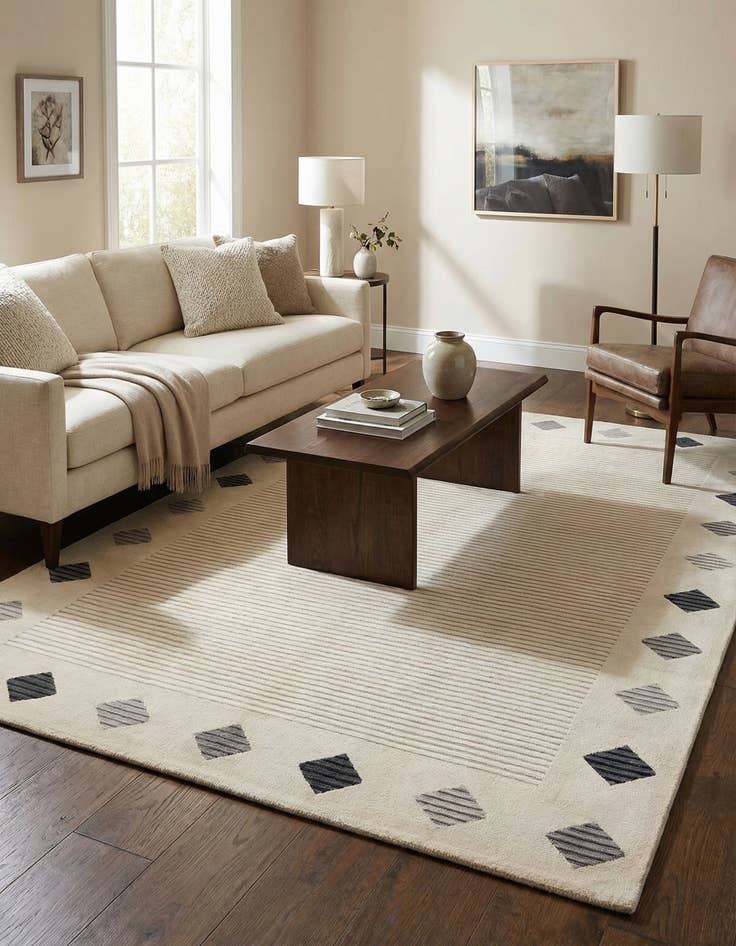 Detail image of 5' 7 x 7' 11  Hand Knotted Darya Wool Rug