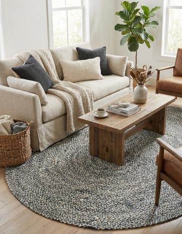 8' x 10' Handmade Braided Chindi Oval Rug