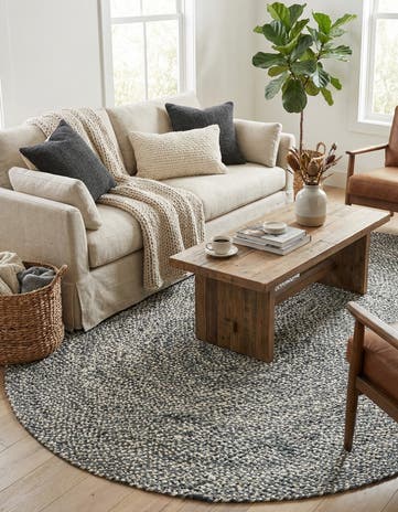 8' x 10' Handmade Braided Chindi Oval Rug