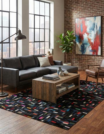 5' x 8' Cowhide - Patchwork Rug