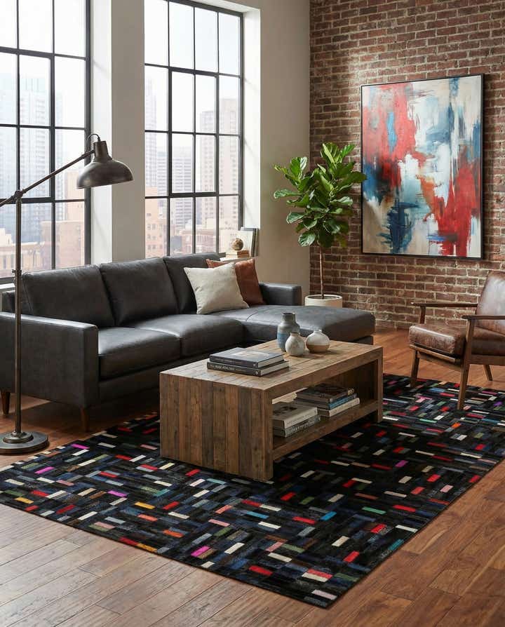 5' x 8' Cowhide - Patchwork Rug
