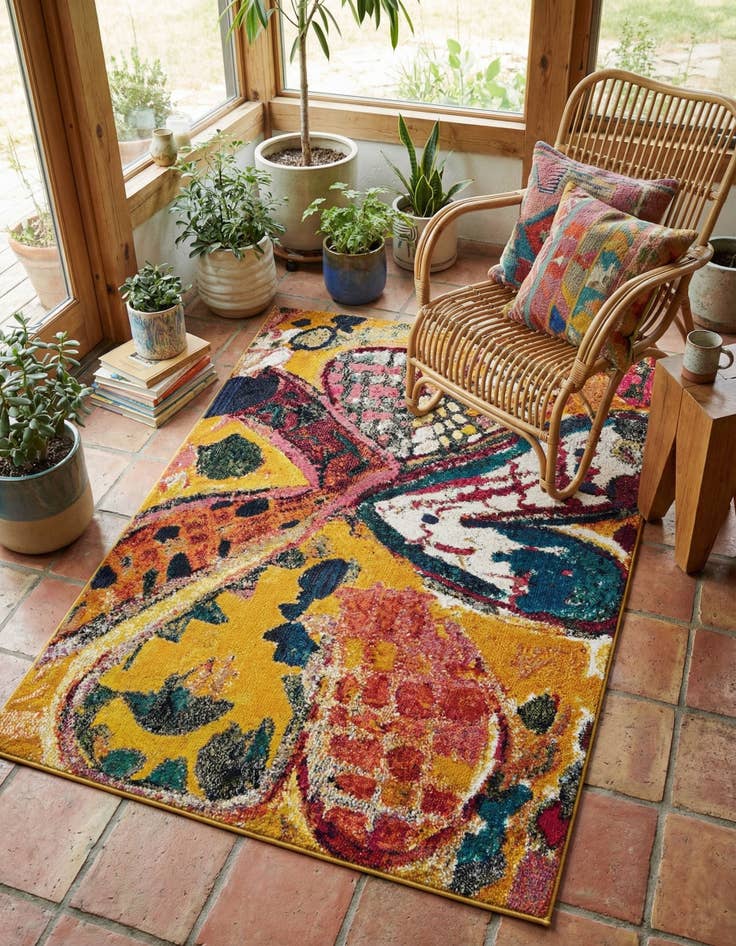 Detail image of  4' x 6'  Washable Haerfest Rug
