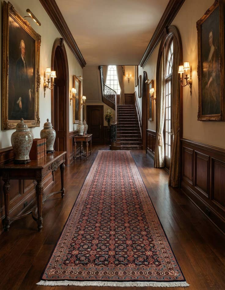 Detail image of 2' 7 x 16' 4 Tabriz Runner Rug