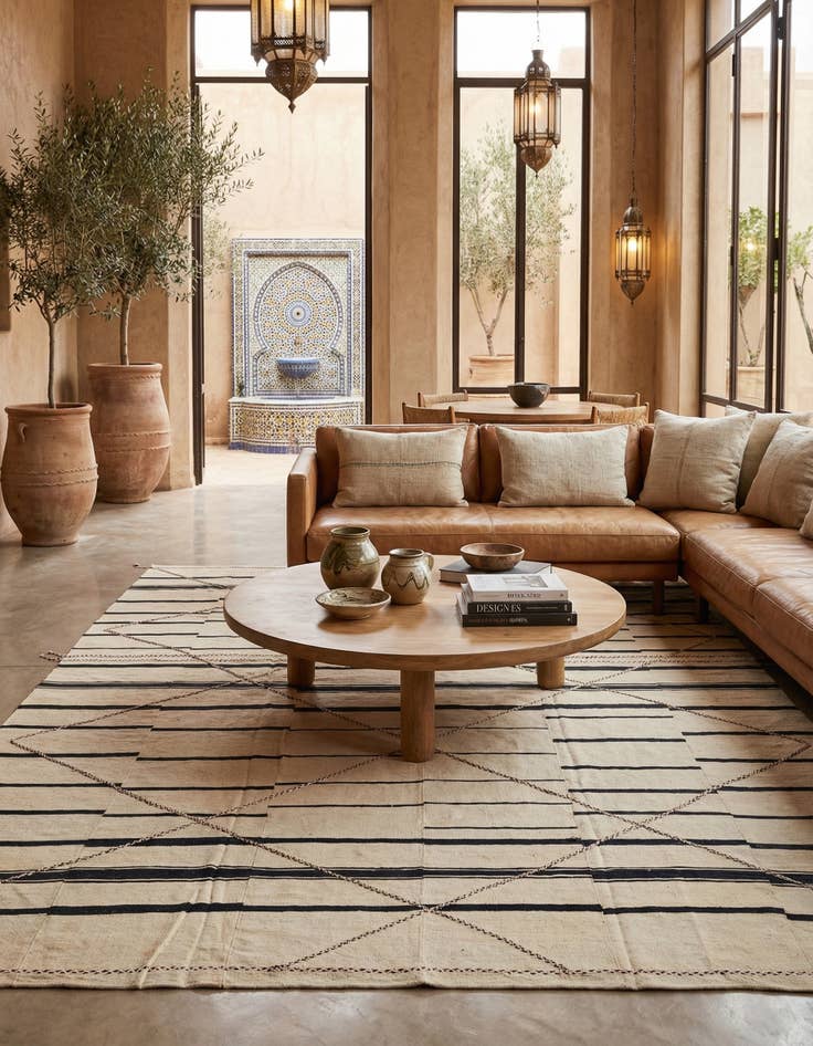 Detail image of 10' x 12' 10  Hand Knotted Moroccan Wool Rug