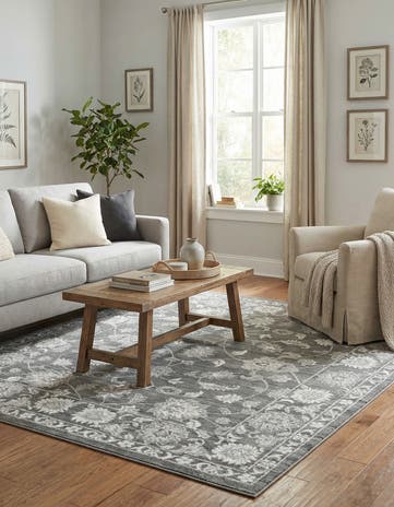 Gray Boston Square Rug
