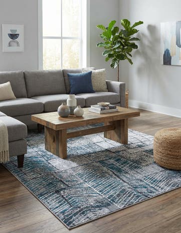 Gray Blue Valencia Rug