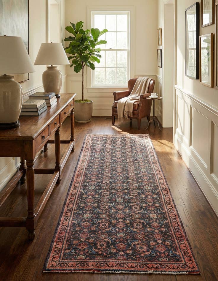 Detail image of 3' 9 x 10' 1  Hand Knotted Ultra Vintage Persian Wool Runner Rug