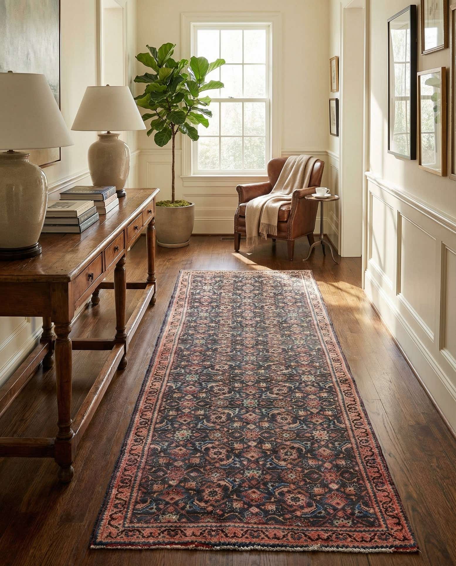 3' 9 x 10' 1 Hand Knotted Ultra Vintage Persian Wool Runner Rug