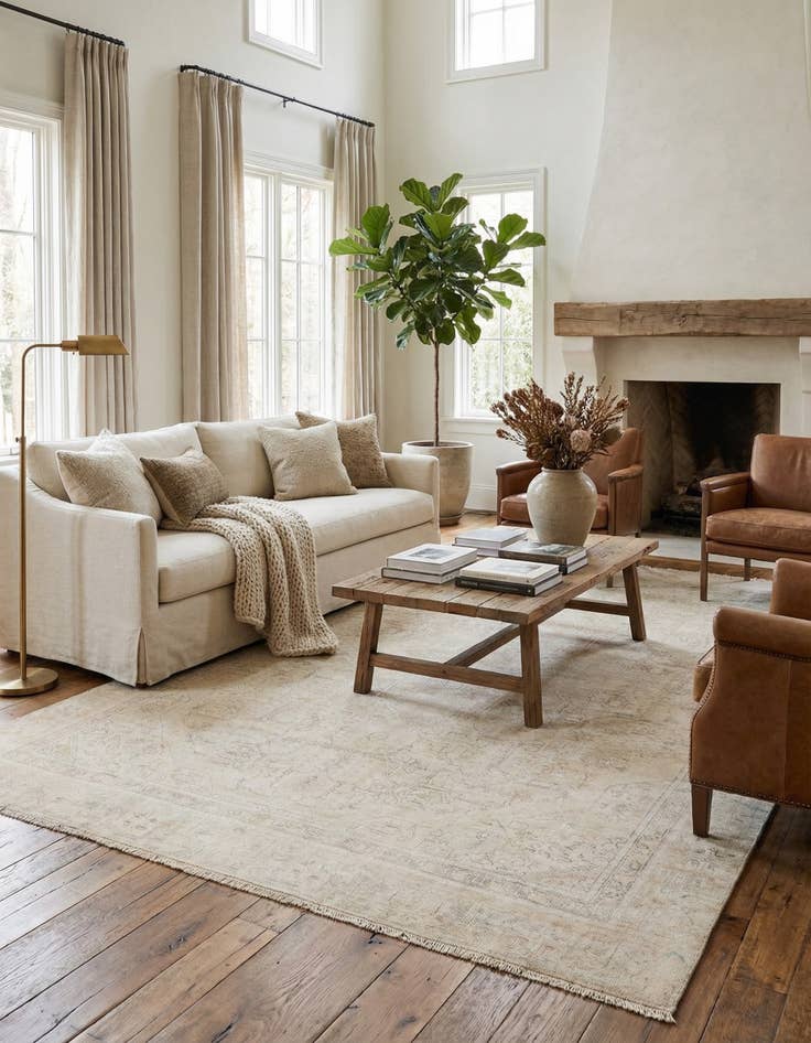 Detail image of 7' 3 x 10' 2  Hand Knotted Ultra Vintage Persian Wool Rug