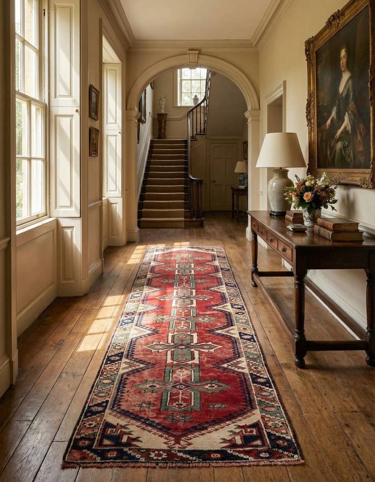 Detail image of 2' 5 x 10' 1 Jagdjebedir Wool Runner Rug