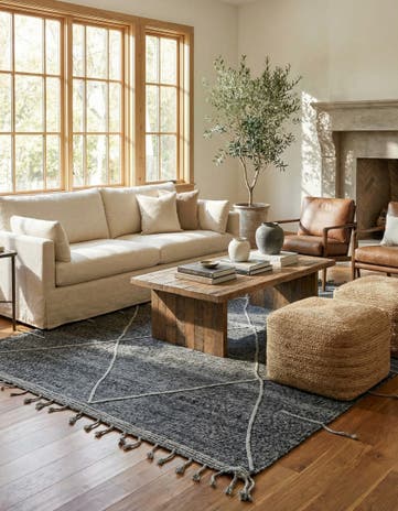 7' 2 x 11' 10 Hand Knotted Moroccan Wool Rug