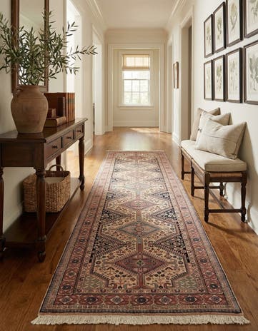 3' x 9' 7 Hand Knotted Shirvan Wool Runner Rug