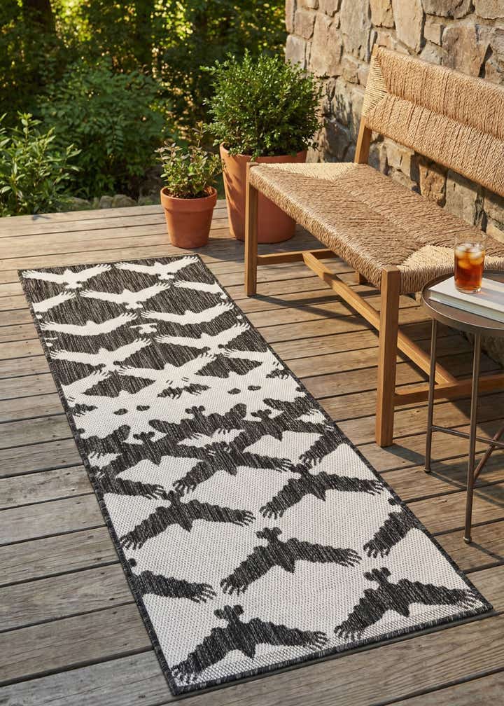2' x 5' 3 Easy-Clean Modern Indoor / Outdoor Runner Rug