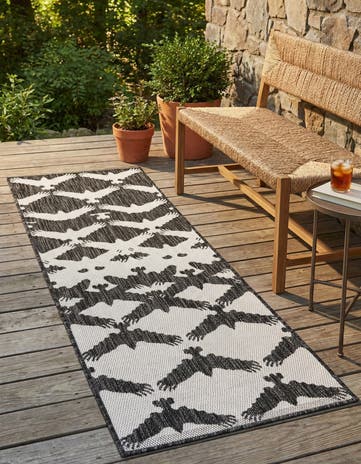 2' x 5' 3 Easy-Clean Modern Indoor / Outdoor Runner Rug