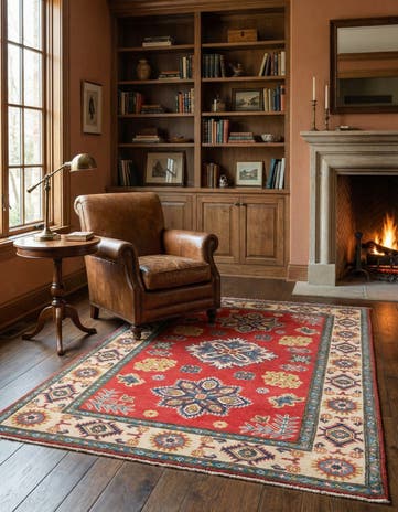 3' 2 x 5' Hand Knotted Kazak Rug