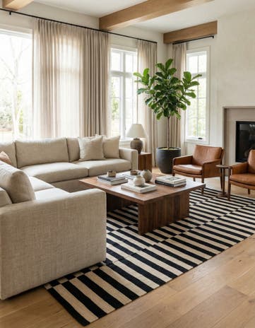5' 9 x 7' 8 Hand Woven Kilim Modern Wool Rug