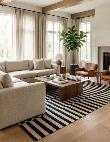 5' 9 x 7' 8 Hand Woven Kilim Modern Wool Rug