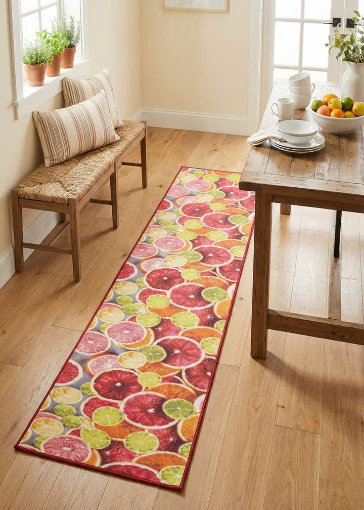 2' x 10' Easy-Clean Jill Zarin Caribbean Indoor / Outdoor Runner Rug