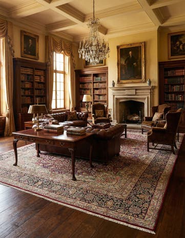 9' 9 x 12' 8 Kerman Wool Rug