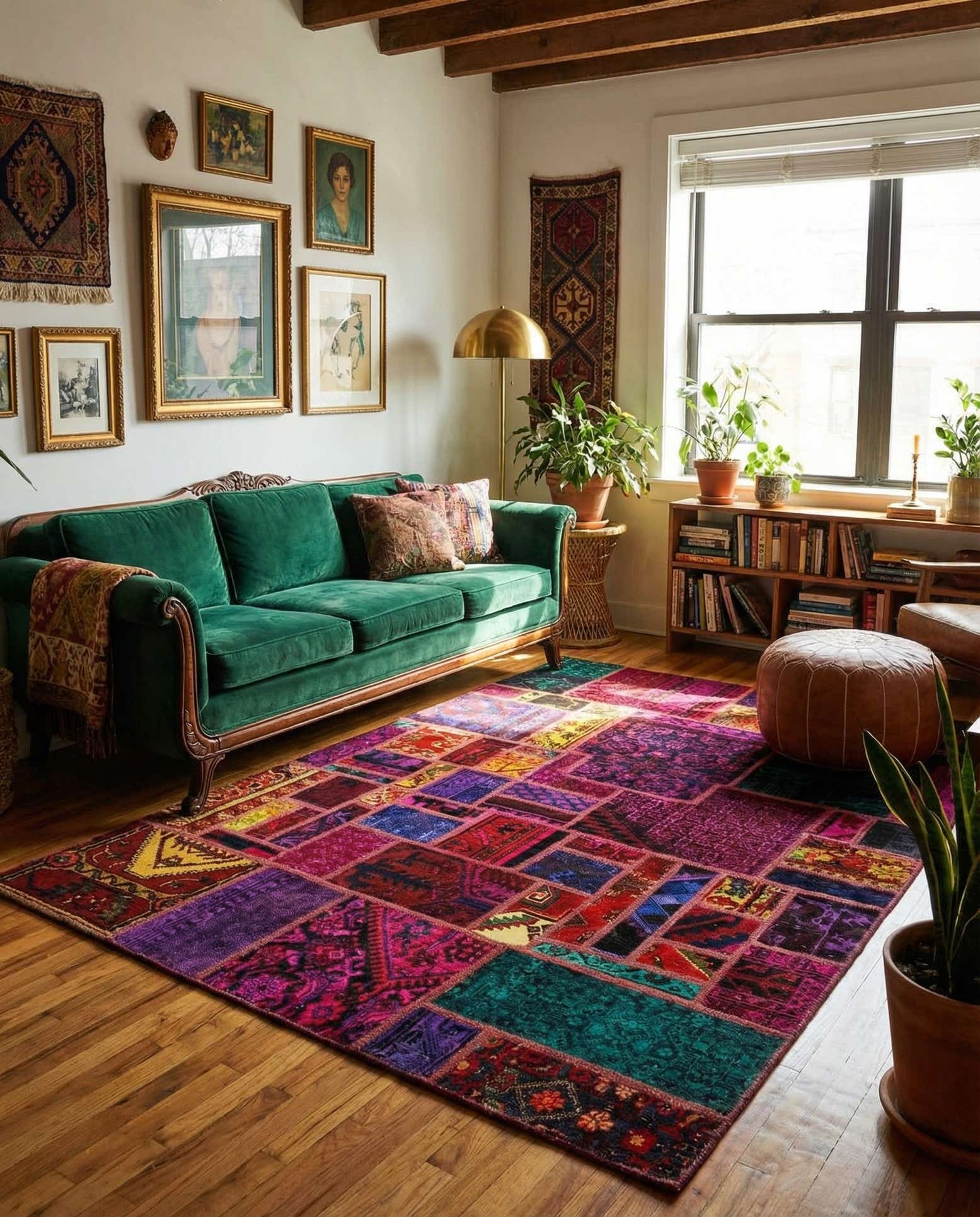 170cm x 240cm anudado a mano Ultra Vintage Alfombra Persa Lana