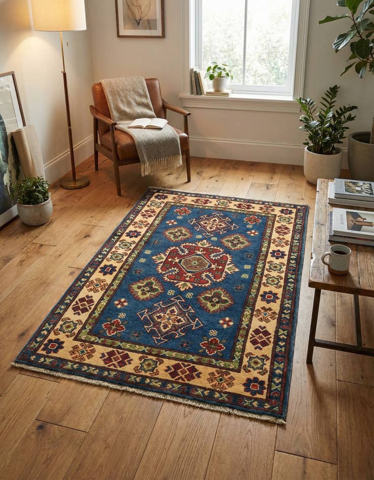 Detail image of 2' 7 x 4' 3  Hand Knotted Kazak Rug