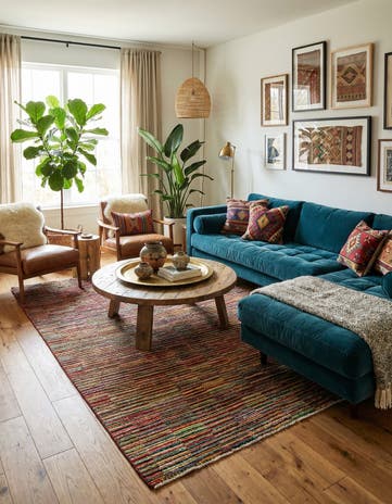 5' 10 x 9' Hand Knotted Darya Wool Rug