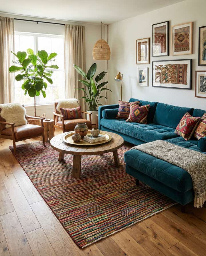 5' 10 x 9' Hand Knotted Darya Wool Rug