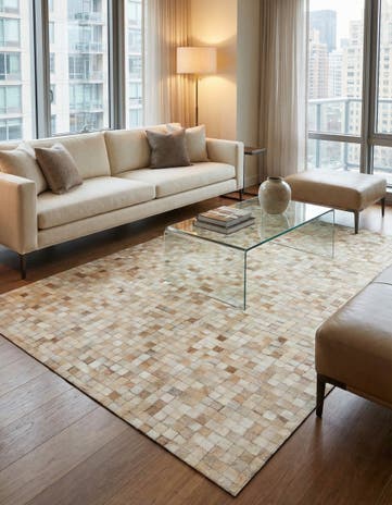 5' 2 x 8' Cowhide - Patchwork Rug